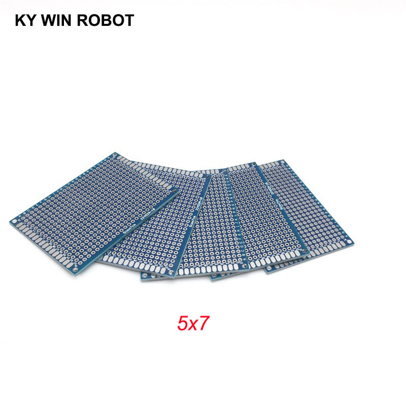 Pcb Prototyping Board - 5pcs 5x7cm 50x70mm Blauw Double Side