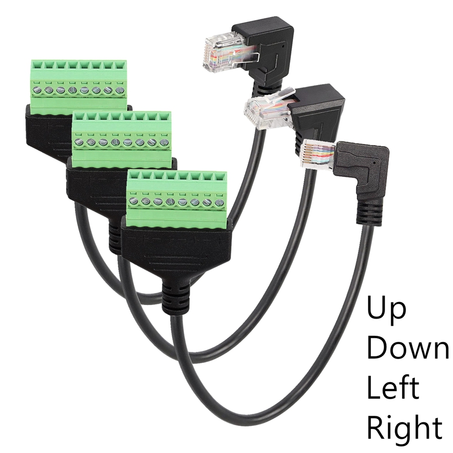 Screw Terminal Block - Rj45 Naar Schroefklemmenblok 8 p Connector