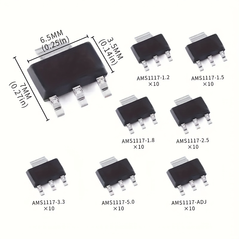 70 stks kit Spanningsregelaar  - Ams1117 Module recensie en prijs
