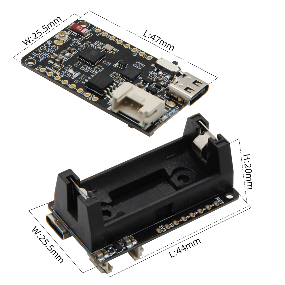 LILYGO® TTGO T-OI Plus ESP32-C - Esp32 Battery Holder Lipo recensie en prijs
