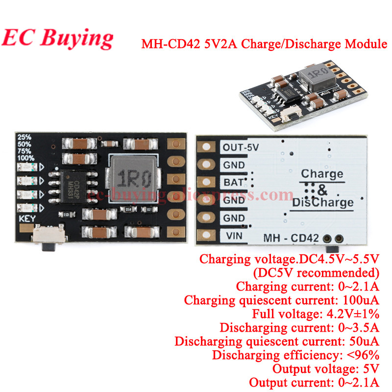 20 stks/1 st MH-CD42 DC 5 V 2A - Li Ion Charger Module recensie en prijs