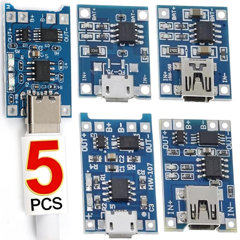5V 3A Micro/Type-c/Mini 18650  - Tp4056 Module recensie en prijs