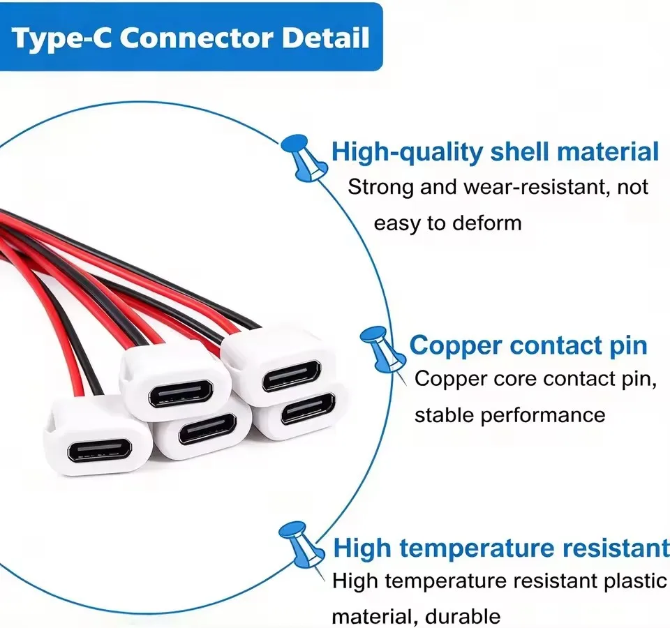 Type C vrouwelijke connector,  - Usb C Cable recensie en prijs